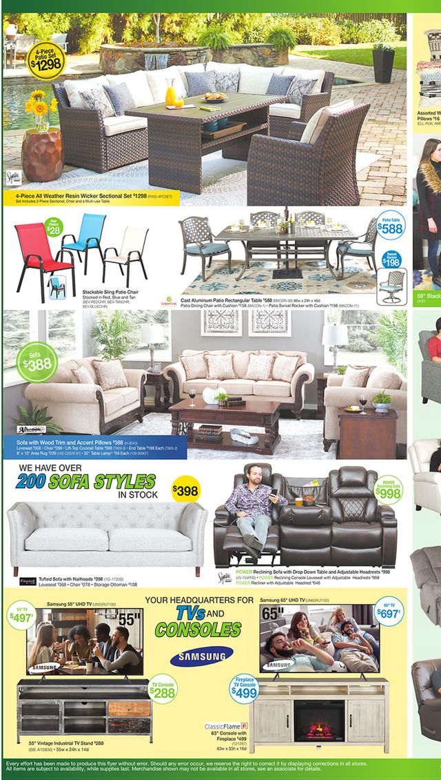 American Furniture Warehouse Ad from 03/16/2020
