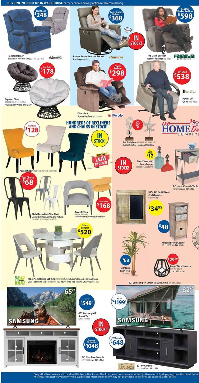 American Furniture Warehouse Ad from 04/25/2022