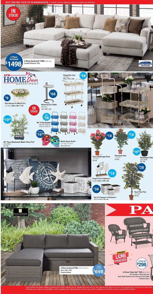 American Furniture Warehouse Ad from 05/16/2022