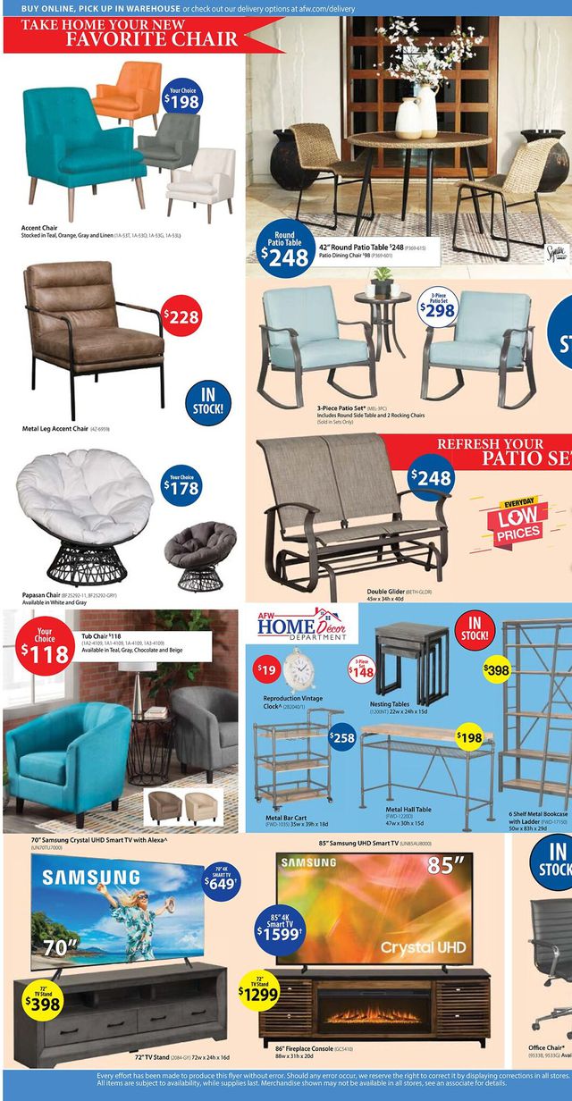 American Furniture Warehouse Ad from 05/22/2022