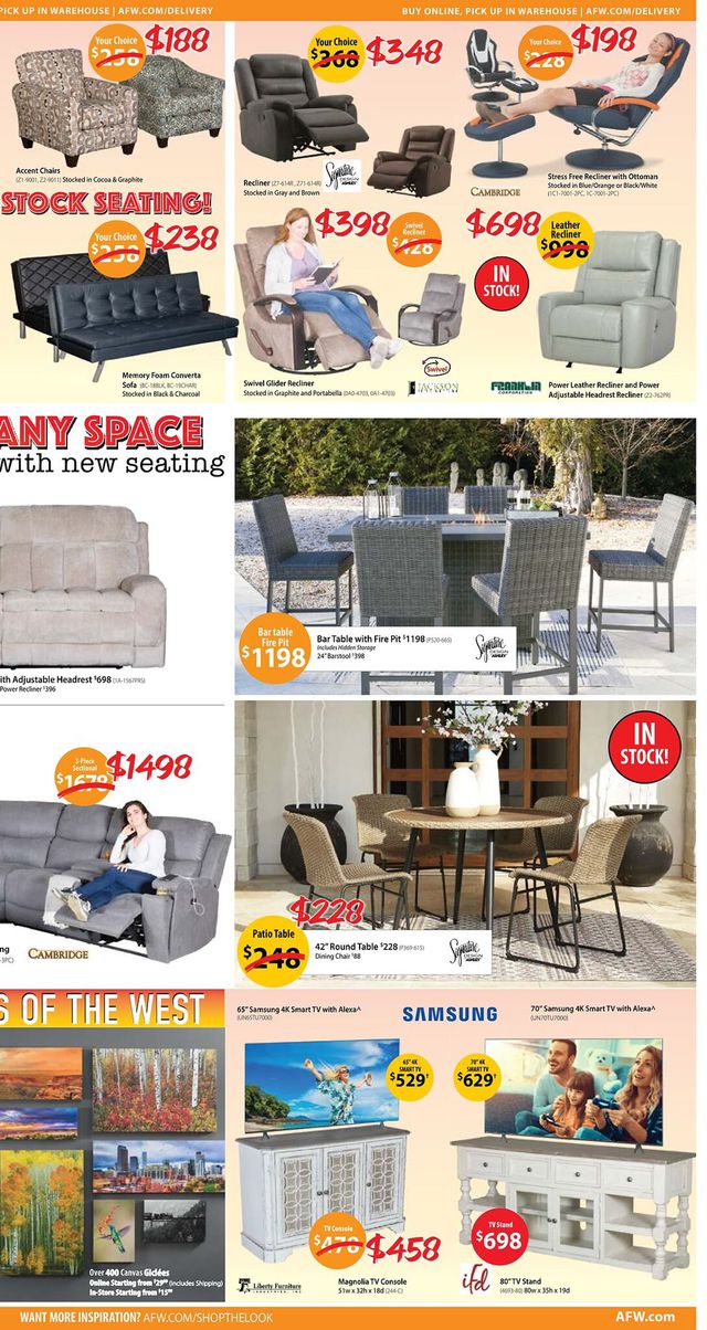 American Furniture Warehouse Ad from 07/31/2022