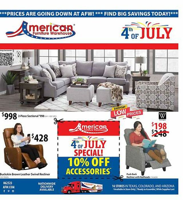 American Furniture Warehouse Ad from 06/29/2023