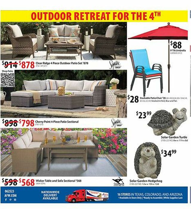 American Furniture Warehouse Ad from 06/29/2023