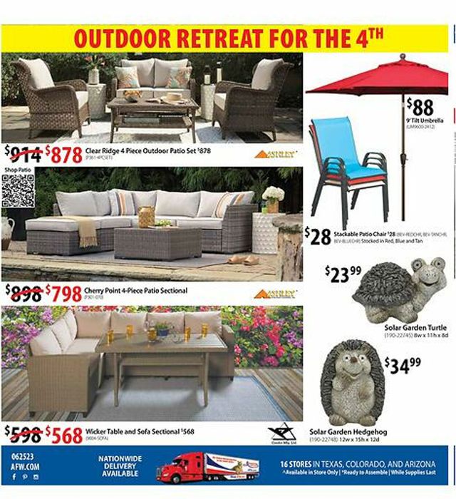 American Furniture Warehouse Ad from 07/13/2023