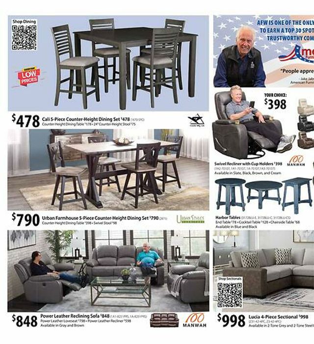 American Furniture Warehouse Ad from 08/10/2023