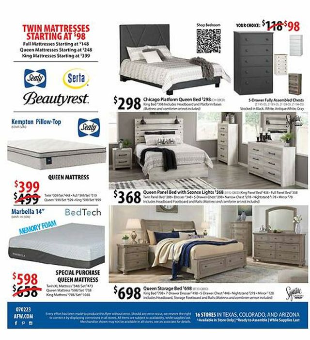 American Furniture Warehouse Ad from 08/10/2023