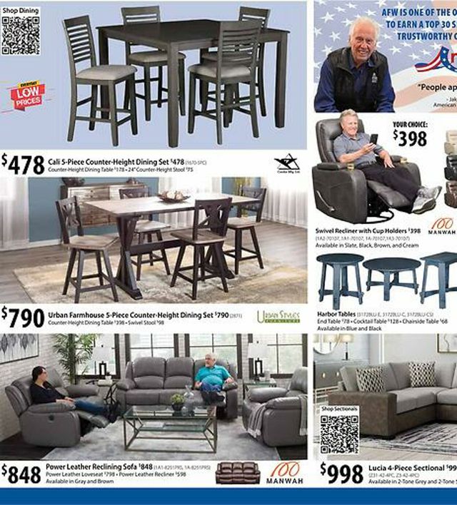 American Furniture Warehouse Ad from 09/07/2023