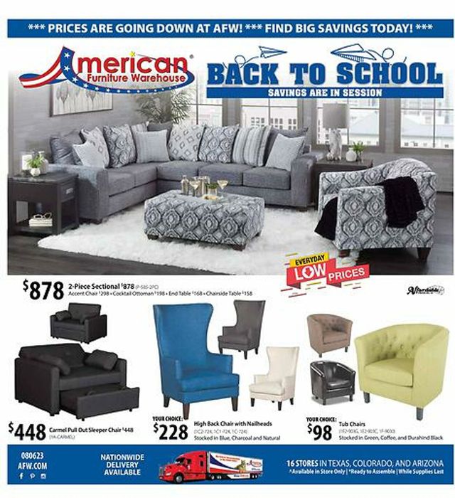 American Furniture Warehouse Ad from 10/31/2023