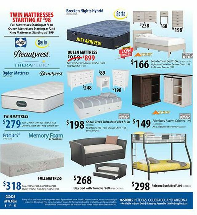 American Furniture Warehouse Ad from 11/14/2023