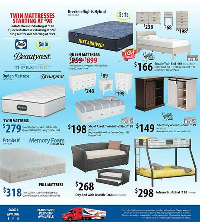 American Furniture Warehouse Ad from 11/28/2023