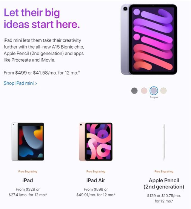 Apple Ad from 11/24/2021