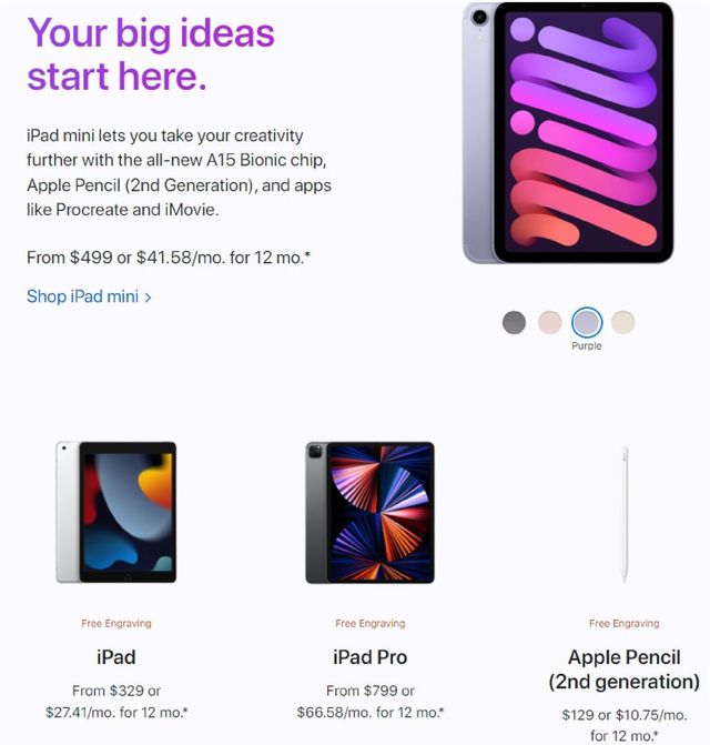 Apple Ad from 12/29/2021