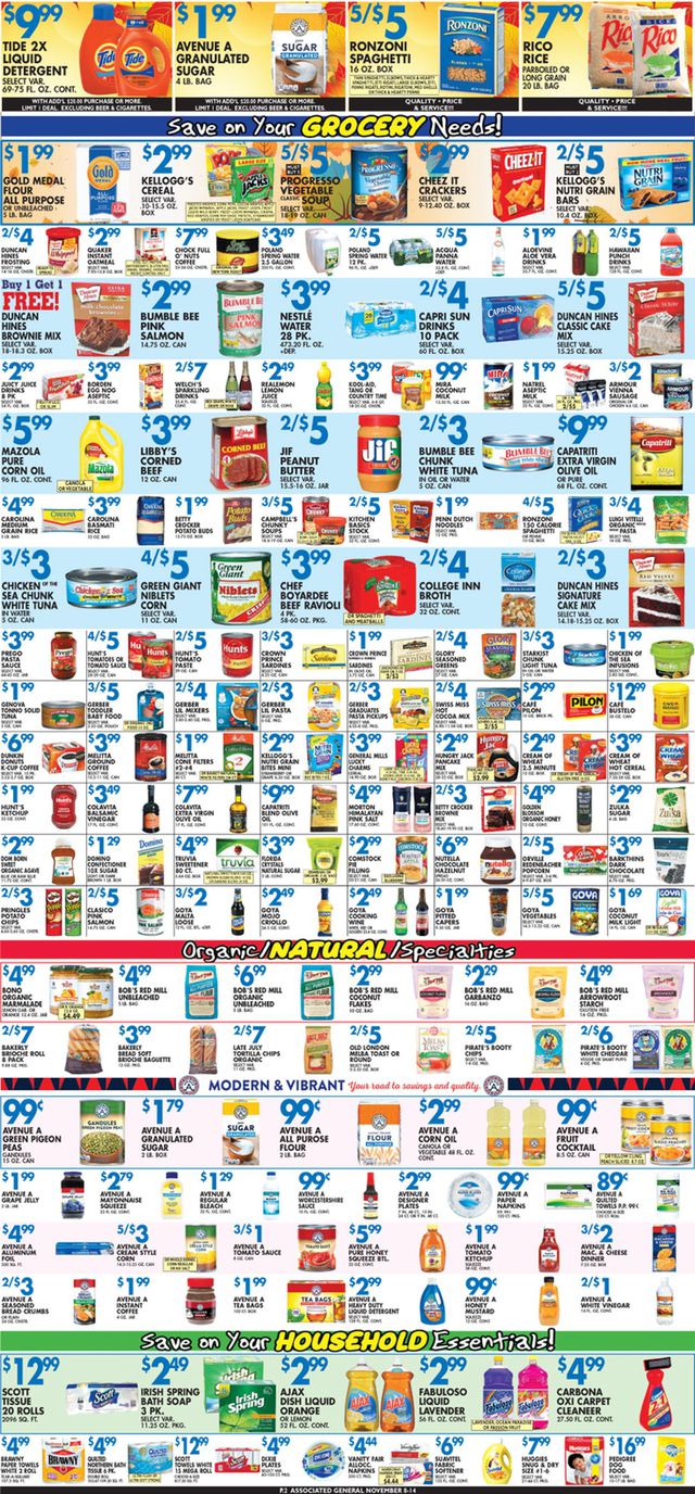 Associated Supermarkets Ad from 11/09/2019