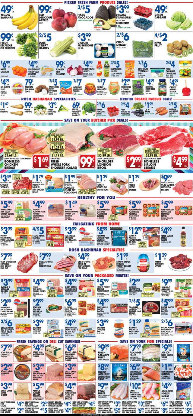 Associated Supermarkets Ad from 09/11/2020