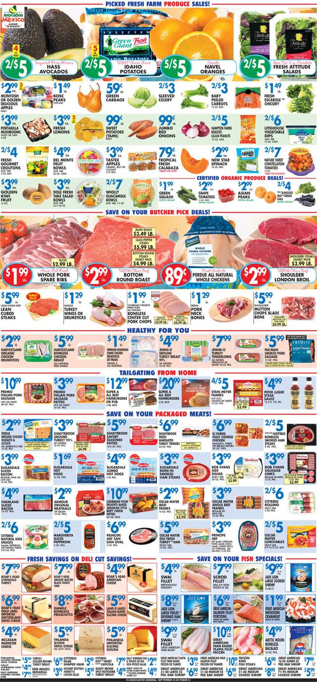 Associated Supermarkets Ad from 09/25/2020
