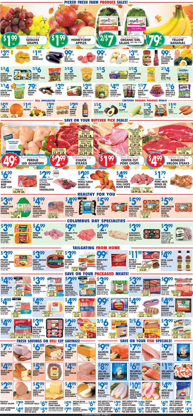 Associated Supermarkets Ad from 10/02/2020