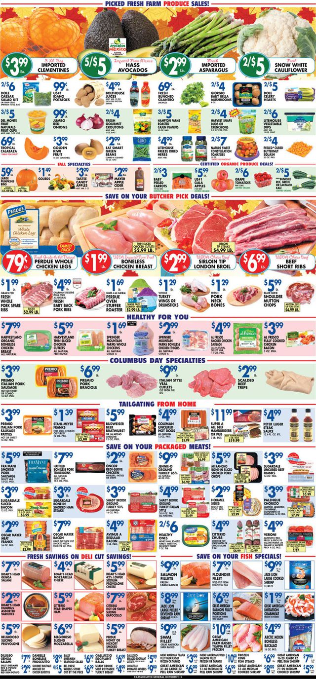 Associated Supermarkets Ad from 10/09/2020