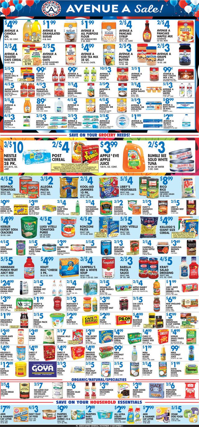Associated Supermarkets Ad from 11/27/2020