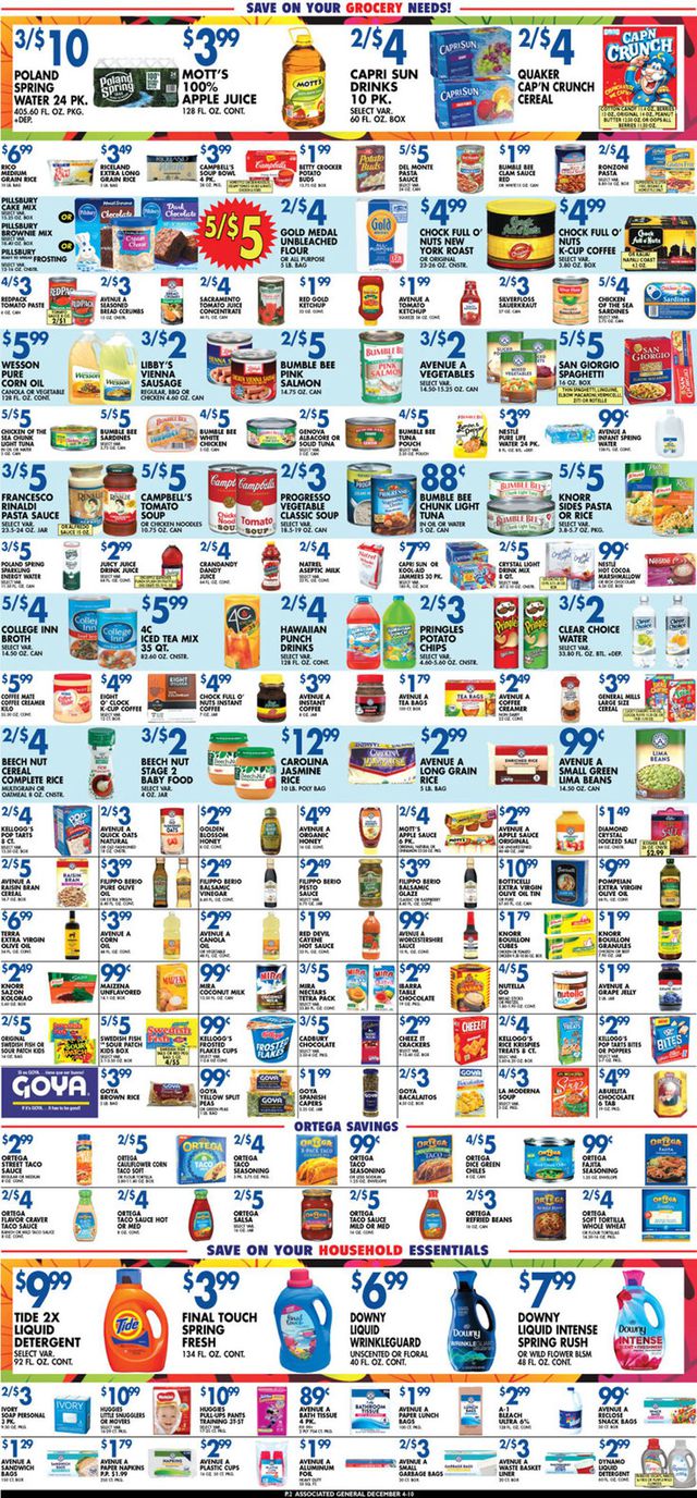Associated Supermarkets Ad from 12/04/2020