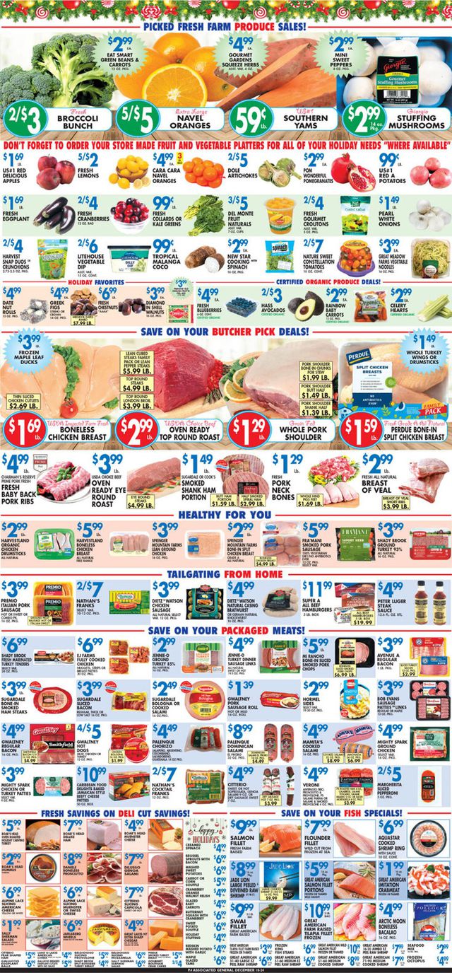 Associated Supermarkets Ad from 12/18/2020