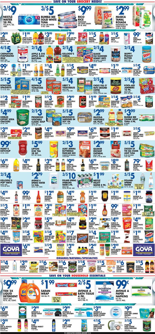 Associated Supermarkets Ad from 01/15/2021