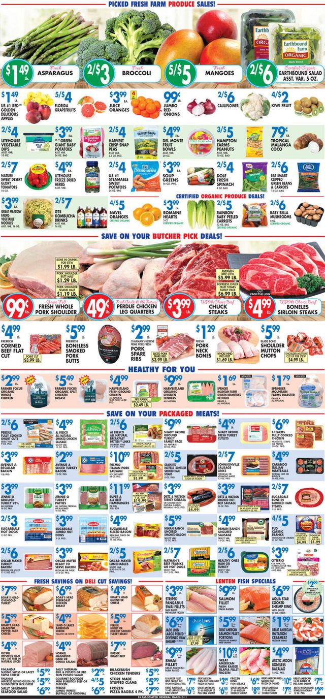 Associated Supermarkets Ad from 03/05/2021