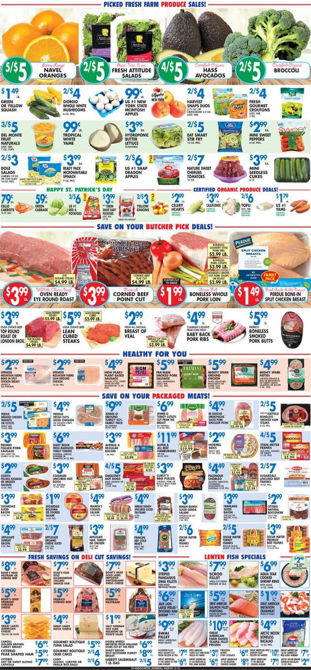 Associated Supermarkets Ad from 03/12/2021