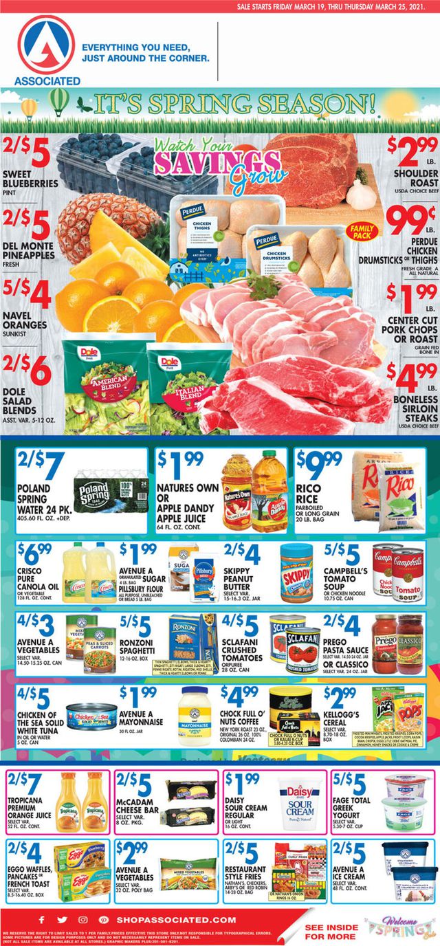 Associated Supermarkets Ad from 03/19/2021