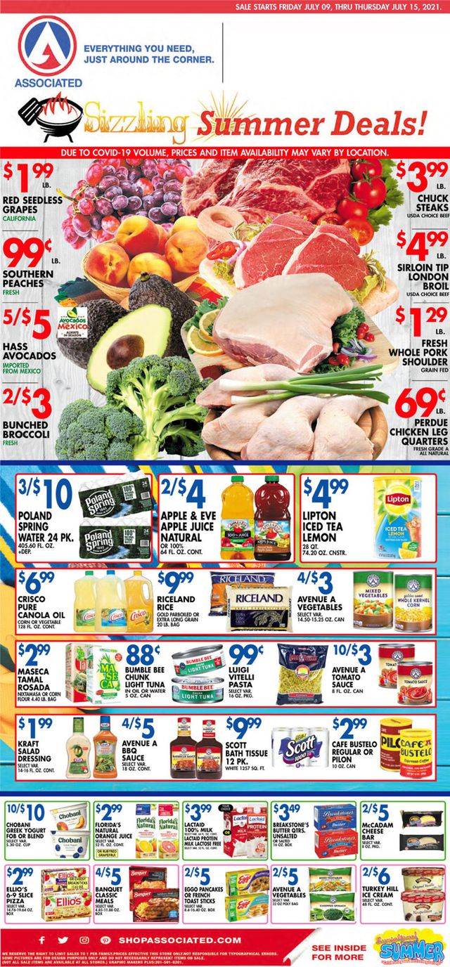 Associated Supermarkets Ad from 07/09/2021