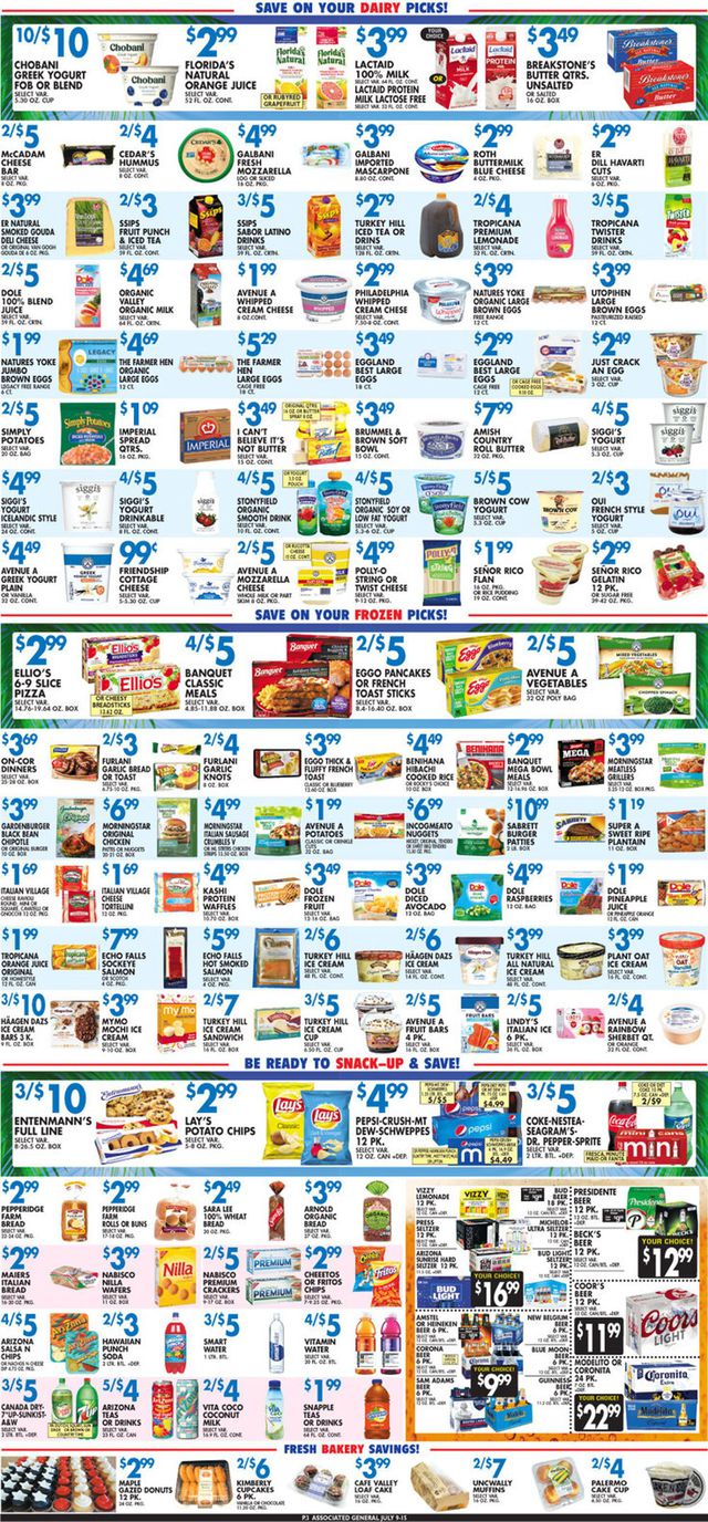 Associated Supermarkets Ad from 07/09/2021