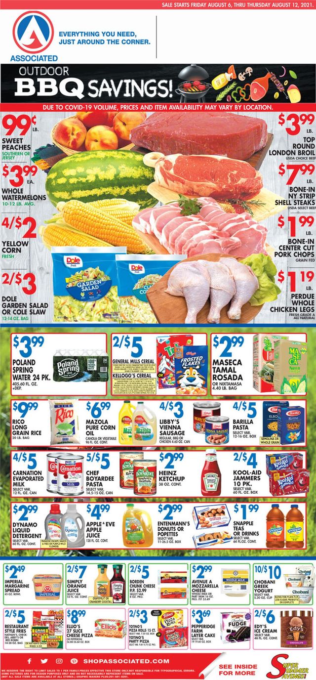 Associated Supermarkets Ad from 08/06/2021