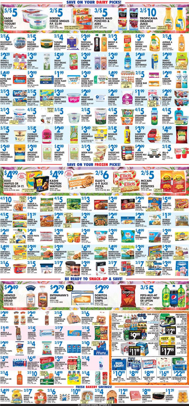 Associated Supermarkets Ad from 09/10/2021