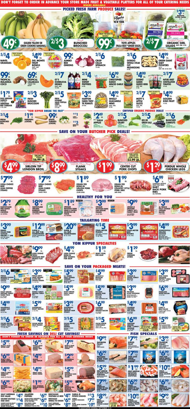 Associated Supermarkets Ad from 09/10/2021
