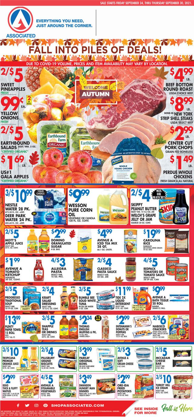 Associated Supermarkets Ad from 09/24/2021
