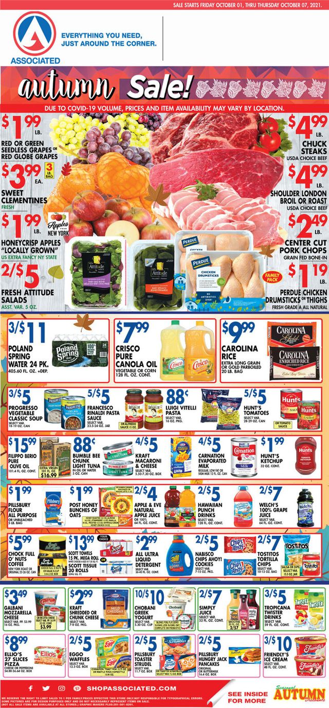 Associated Supermarkets Ad from 10/01/2021