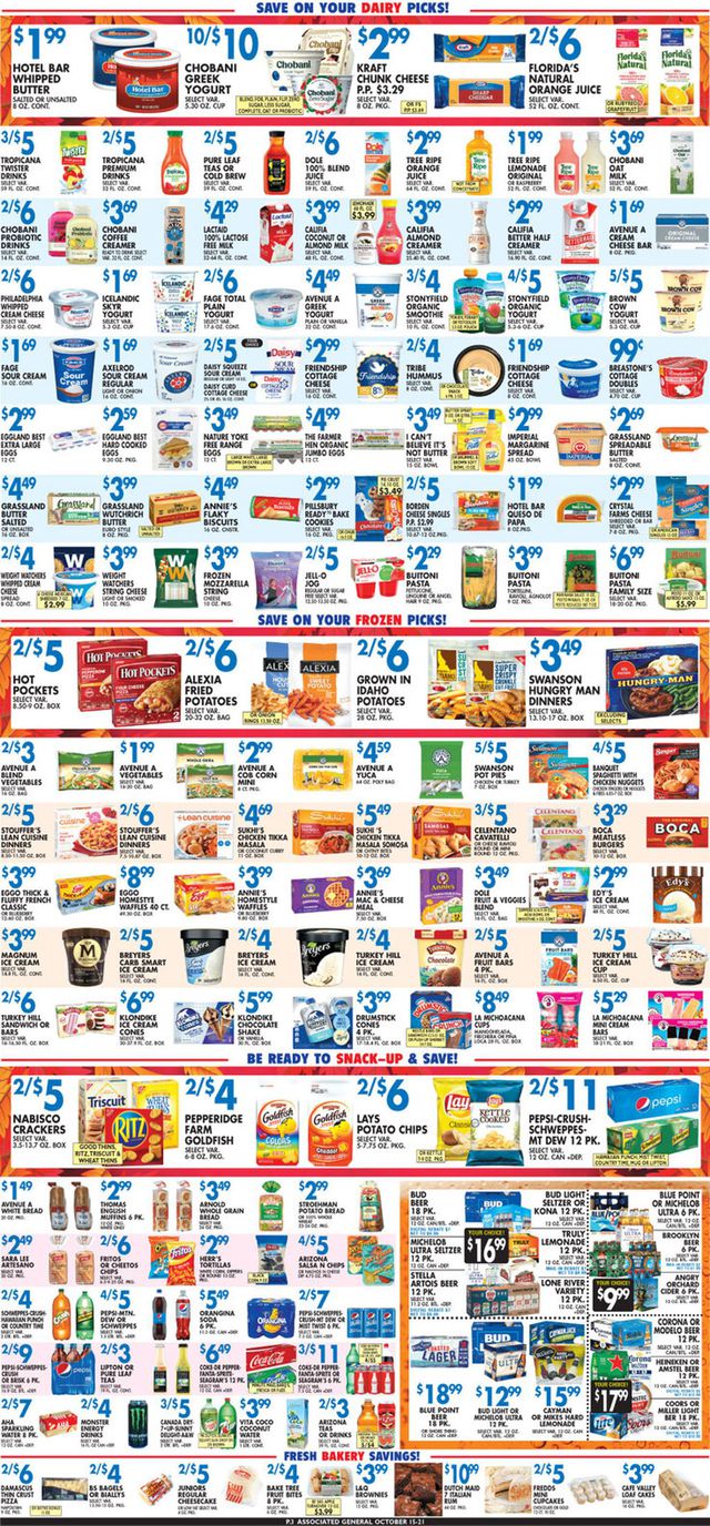 Associated Supermarkets Ad from 10/15/2021