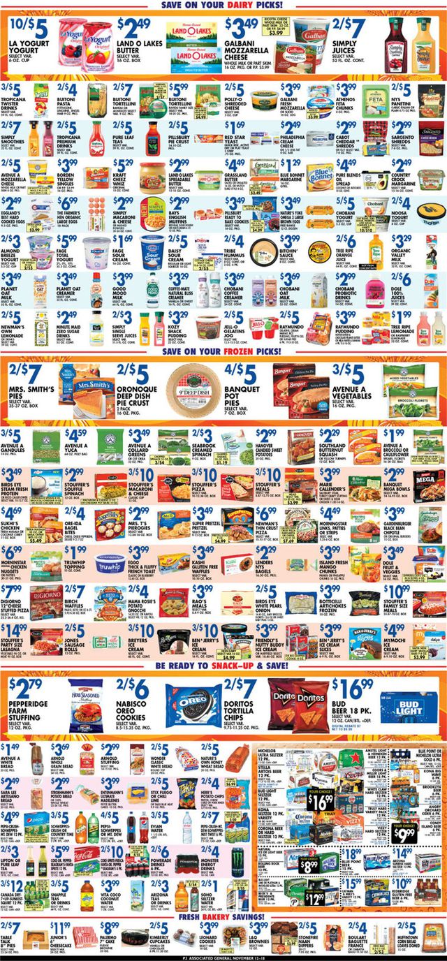 Associated Supermarkets Ad from 11/12/2021