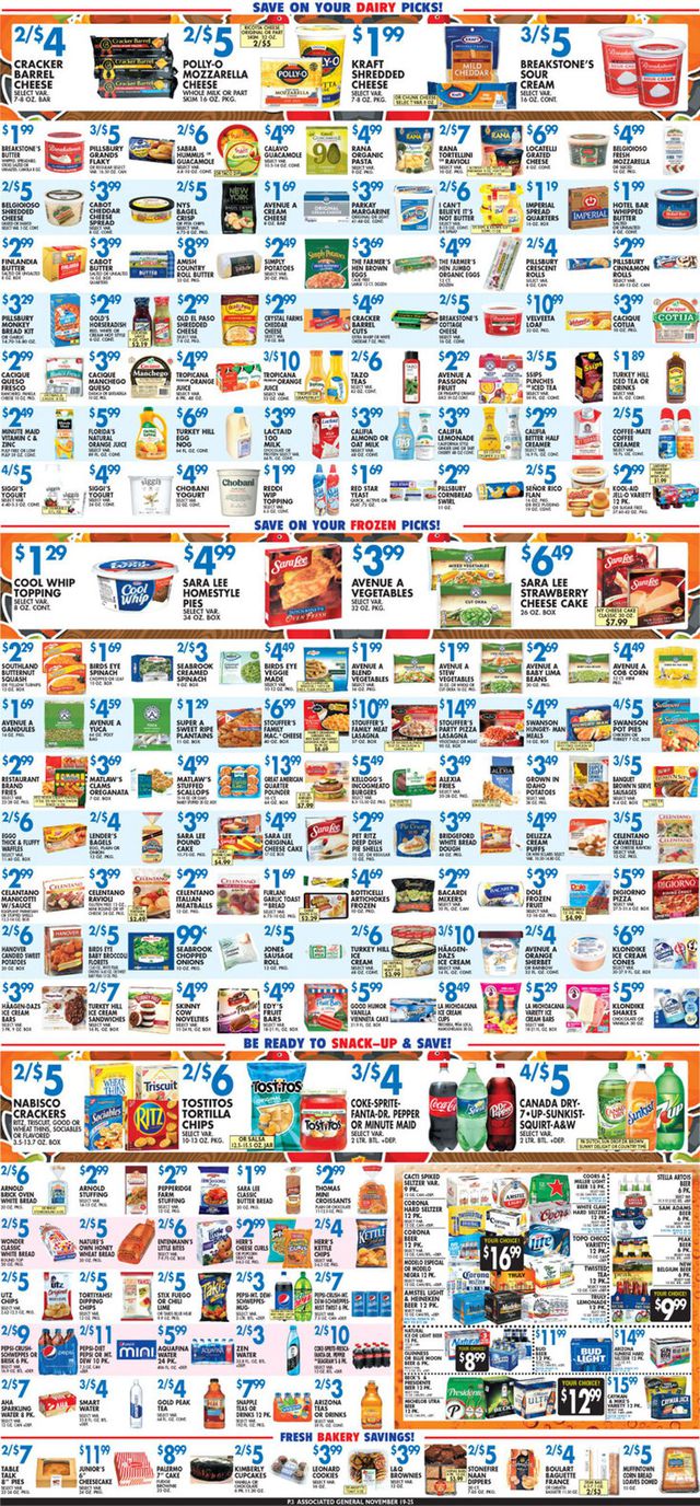 Associated Supermarkets Ad from 11/19/2021