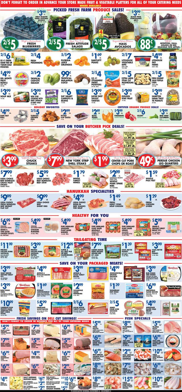 Associated Supermarkets Ad from 11/26/2021