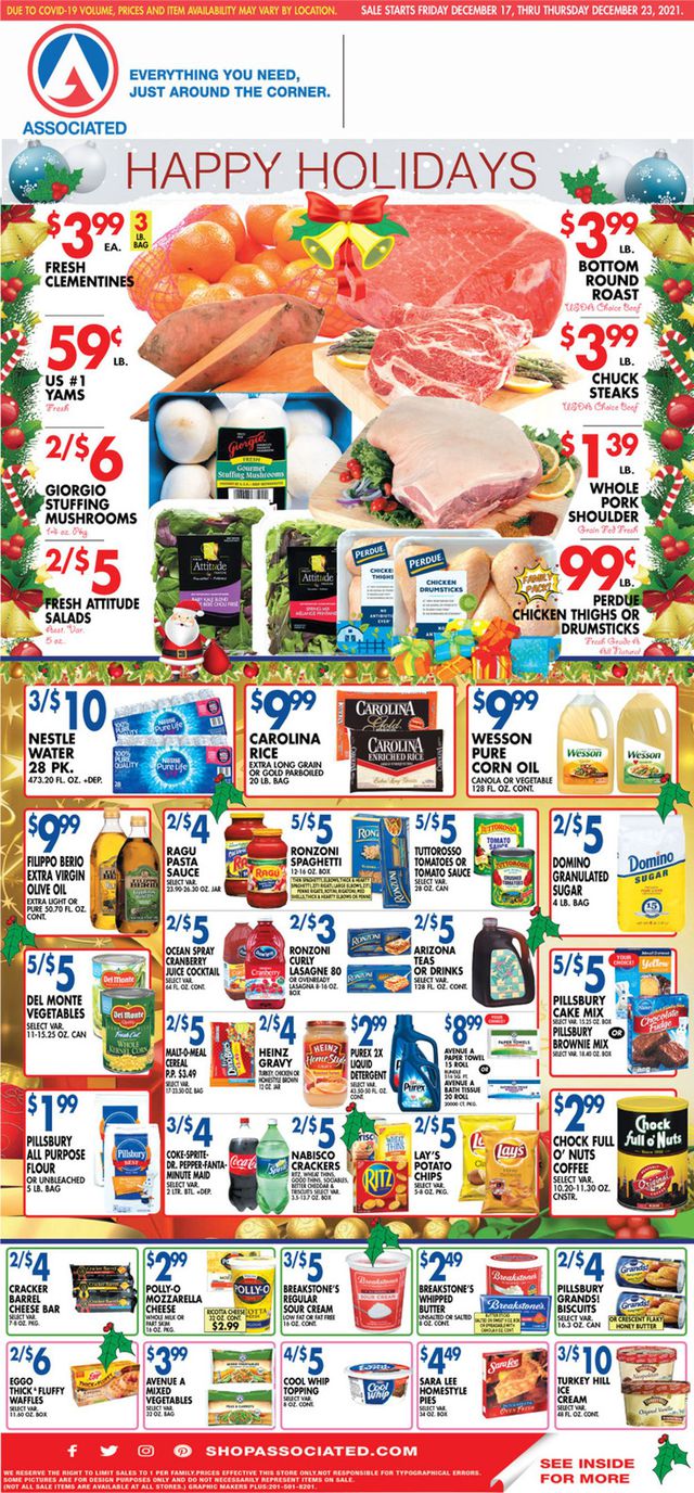 Associated Supermarkets Ad from 12/17/2021