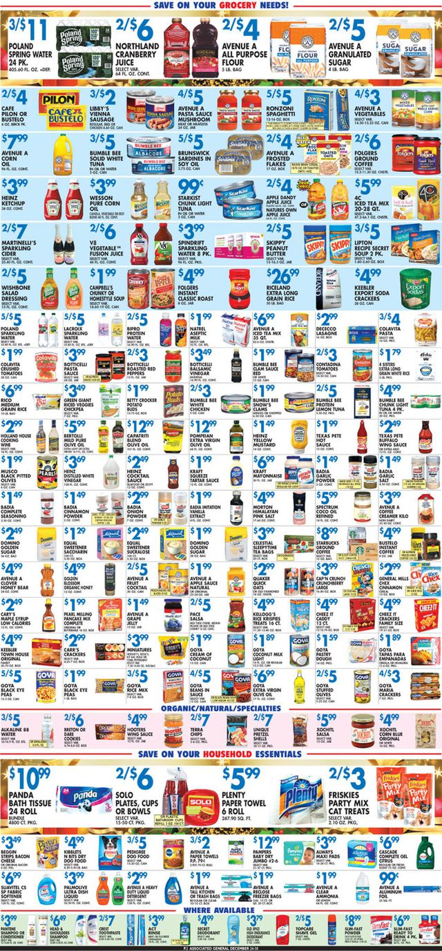 Associated Supermarkets Ad from 12/24/2021