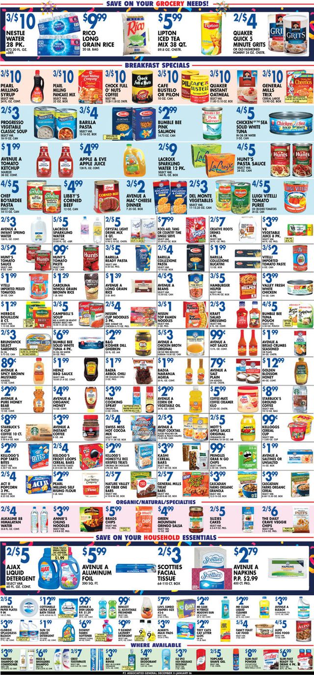 Associated Supermarkets Ad from 12/31/2021