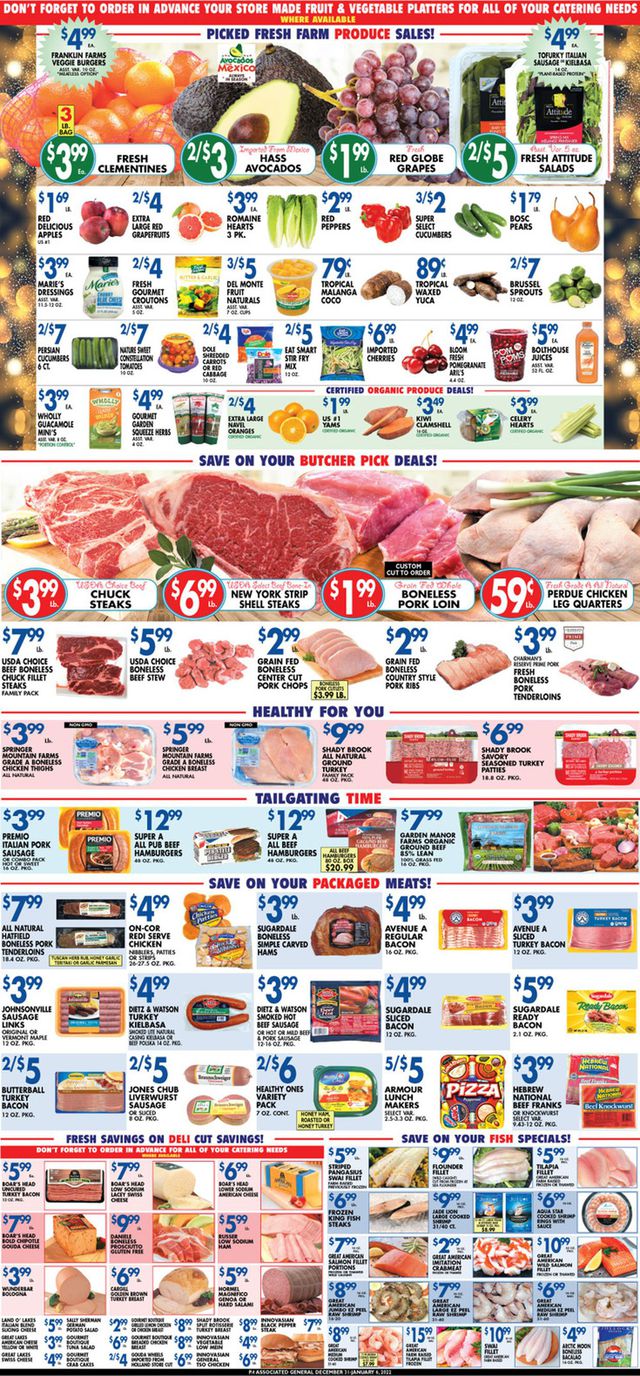 Associated Supermarkets Ad from 12/31/2021