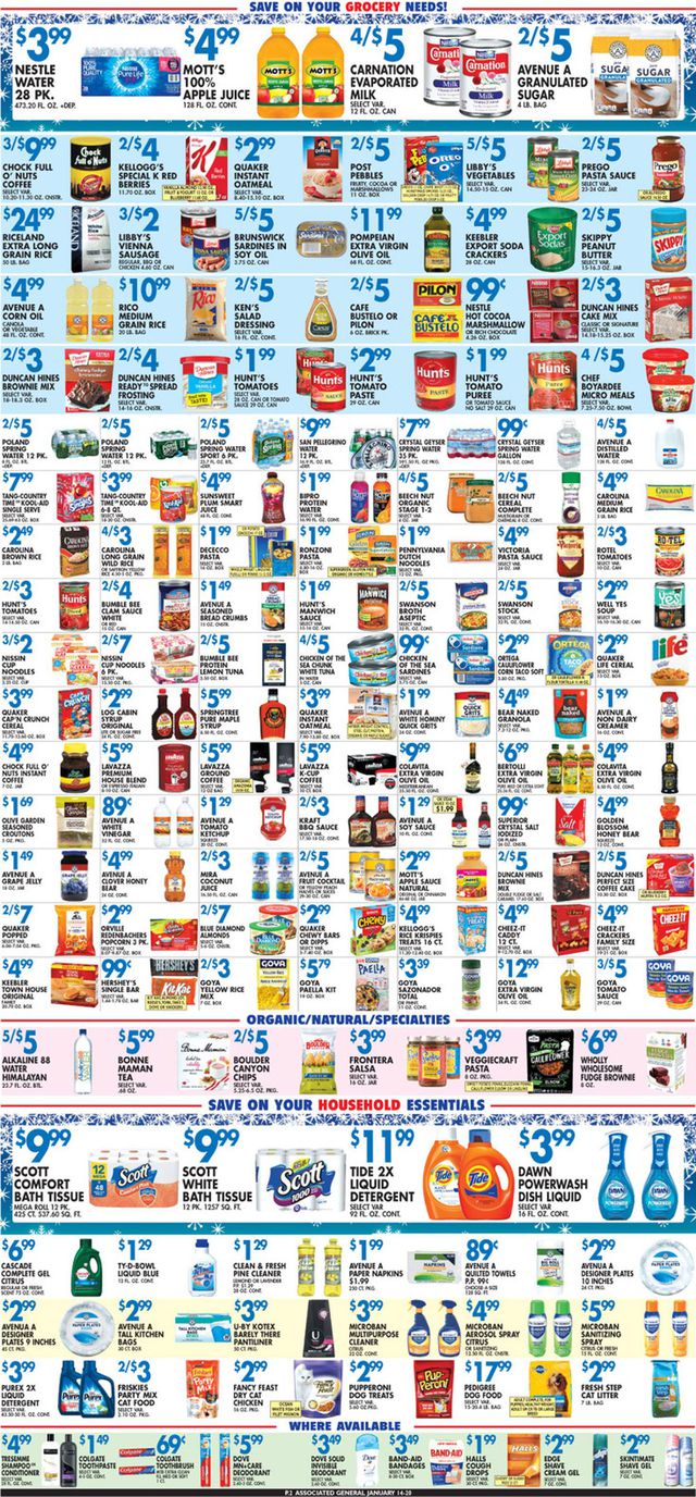 Associated Supermarkets Ad from 01/14/2022