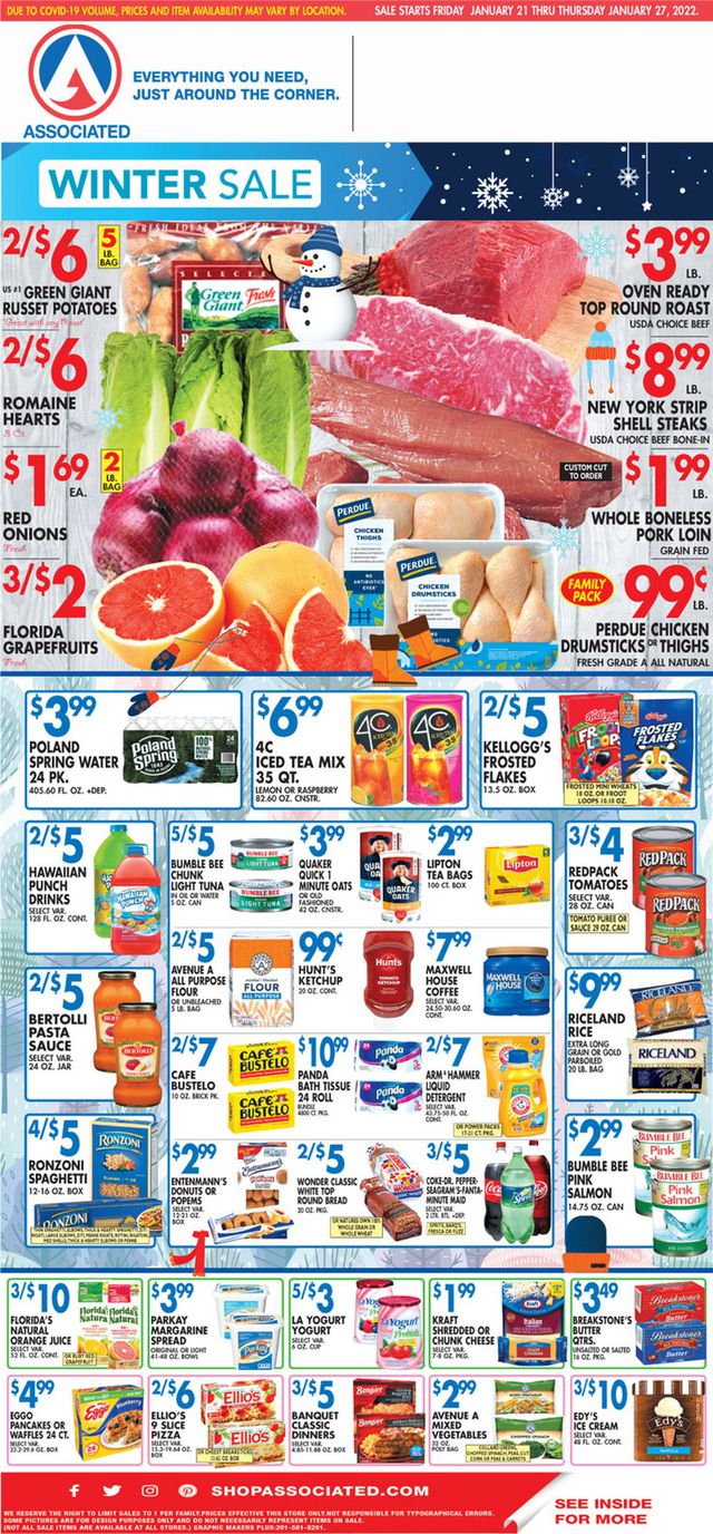Associated Supermarkets Ad from 01/21/2022