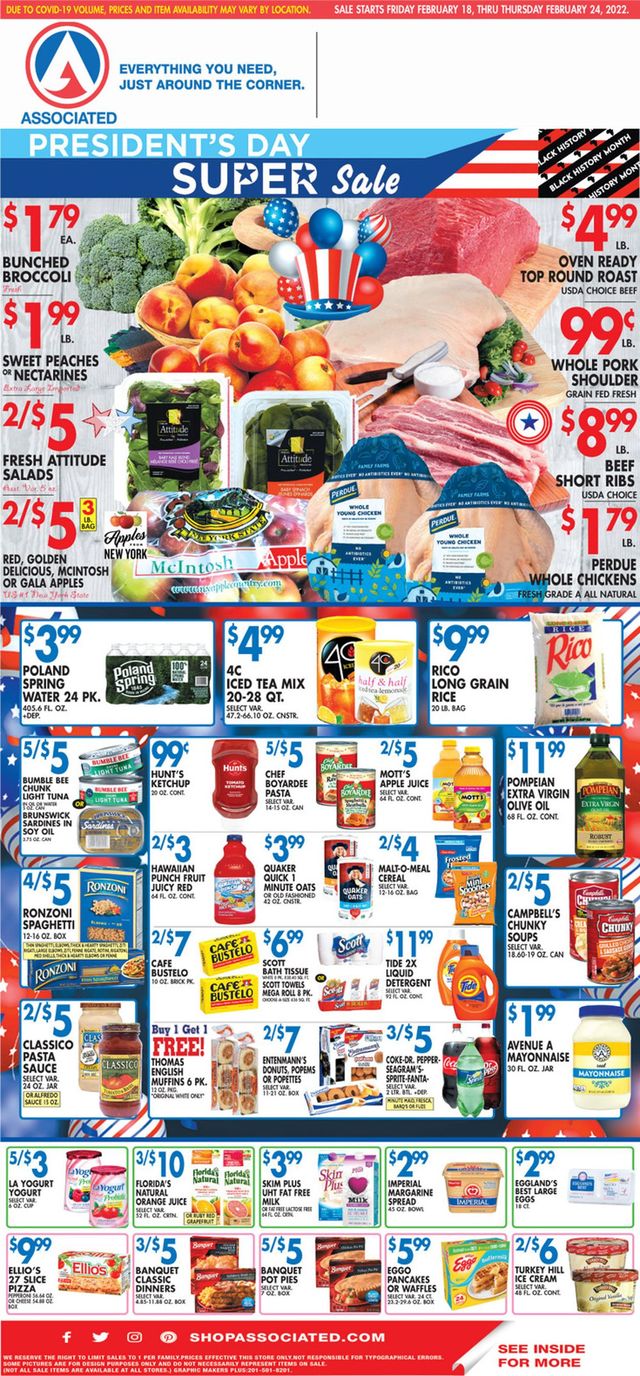 Associated Supermarkets Ad from 02/18/2022