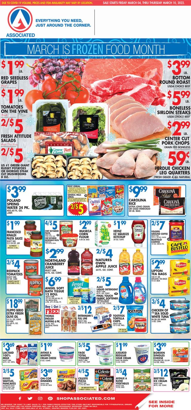 Associated Supermarkets Ad from 03/04/2022