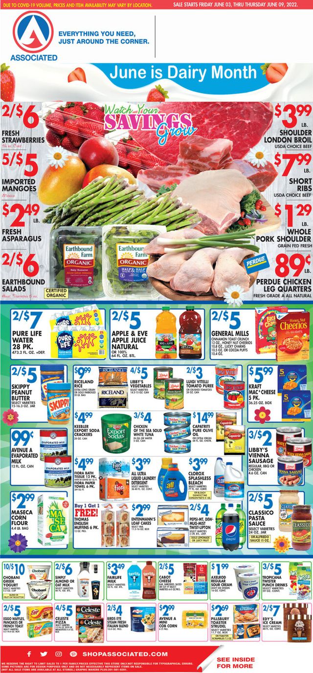 Associated Supermarkets Ad from 06/03/2022