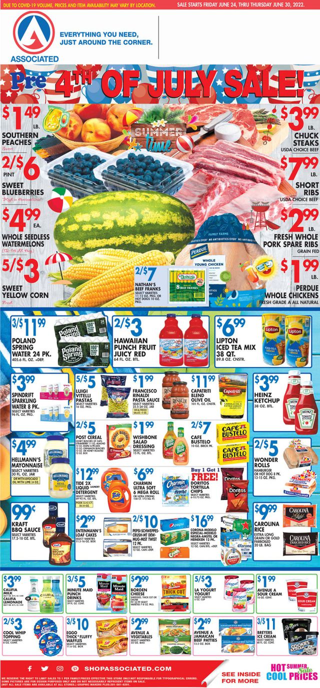Associated Supermarkets Ad from 06/24/2022
