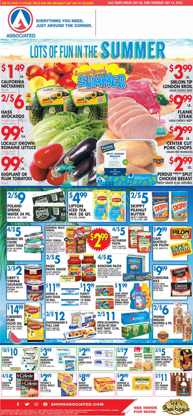 Associated Supermarkets Ad from 07/08/2022